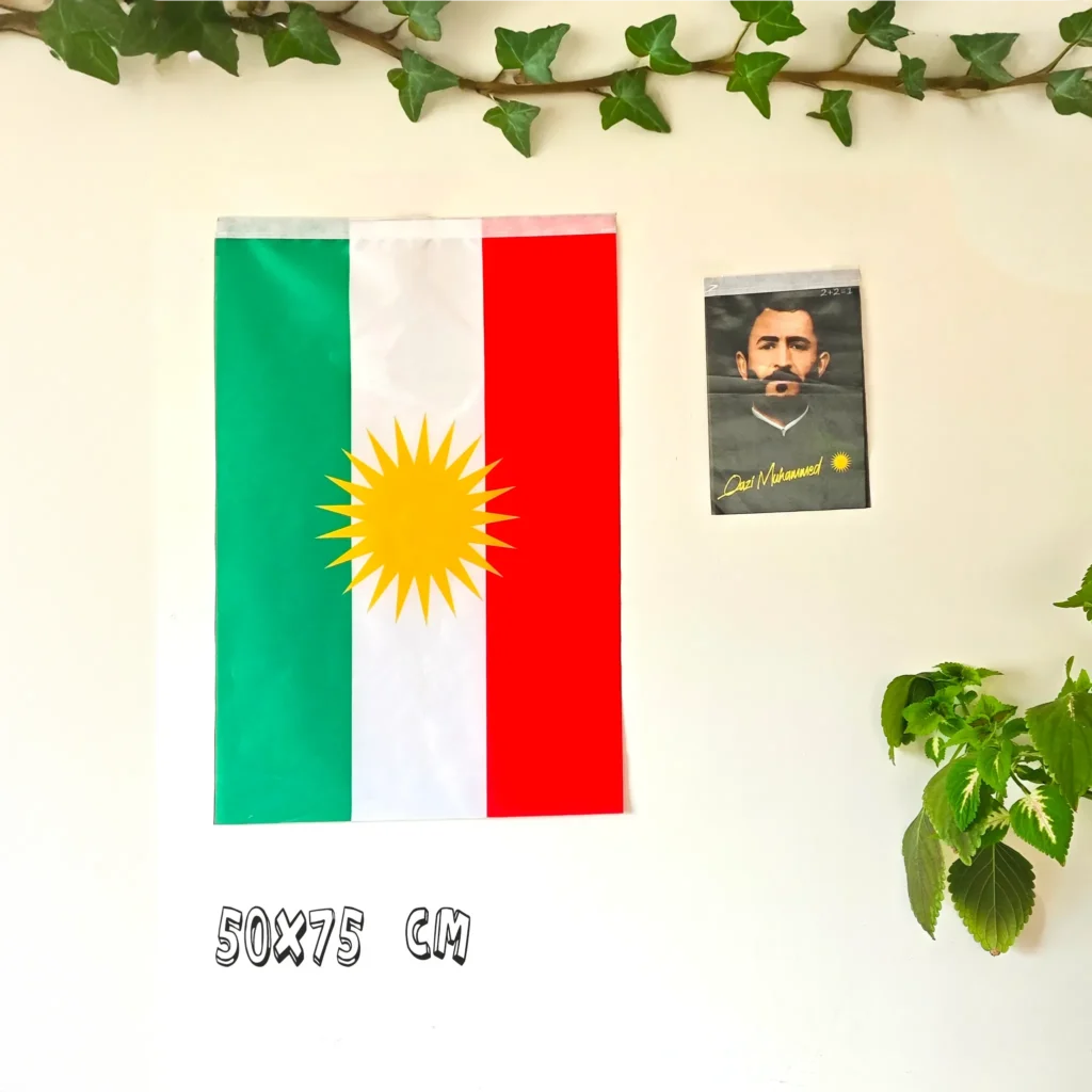 Kürdistan Bayrağı 50*75 cm Raşel Kumaş
