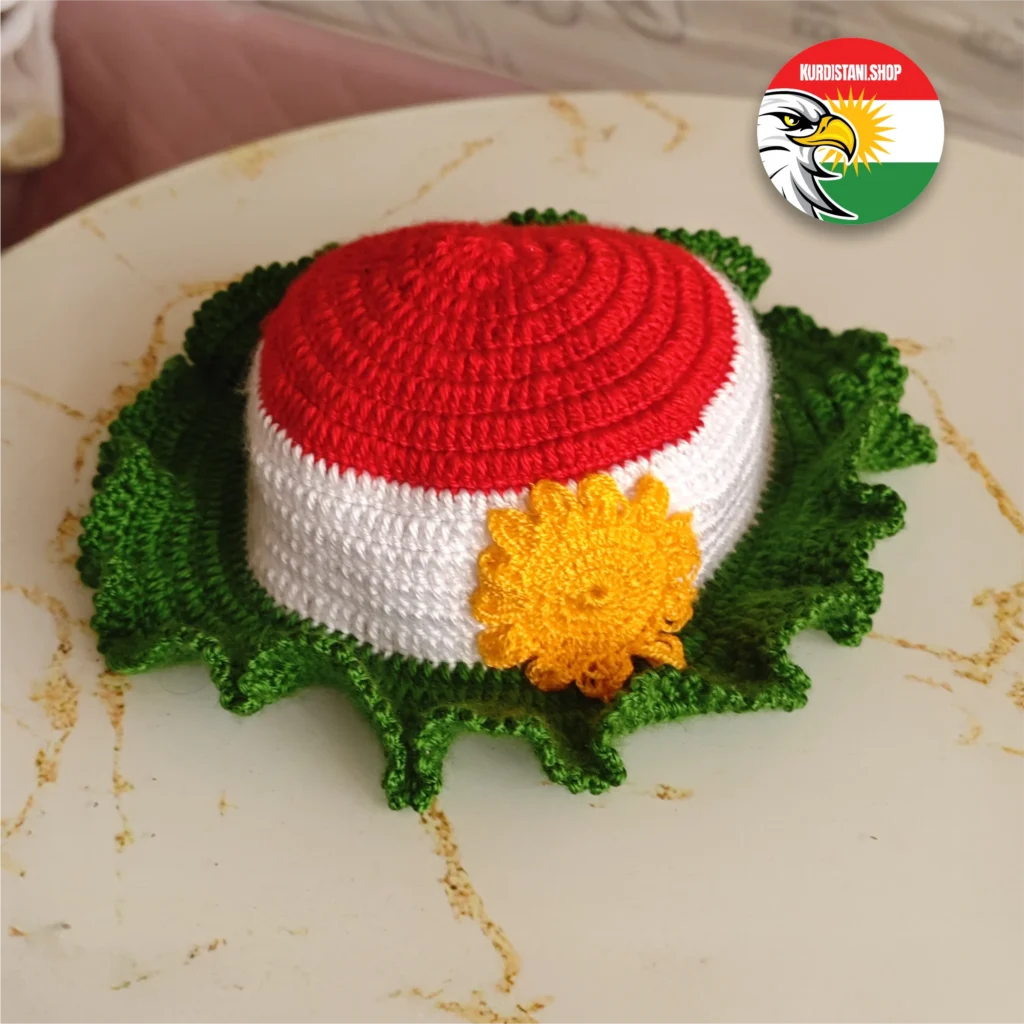El Yapımı Kurdistan Bayraklı Bebek / Çocuk Beresi (1-5 yaş arası)