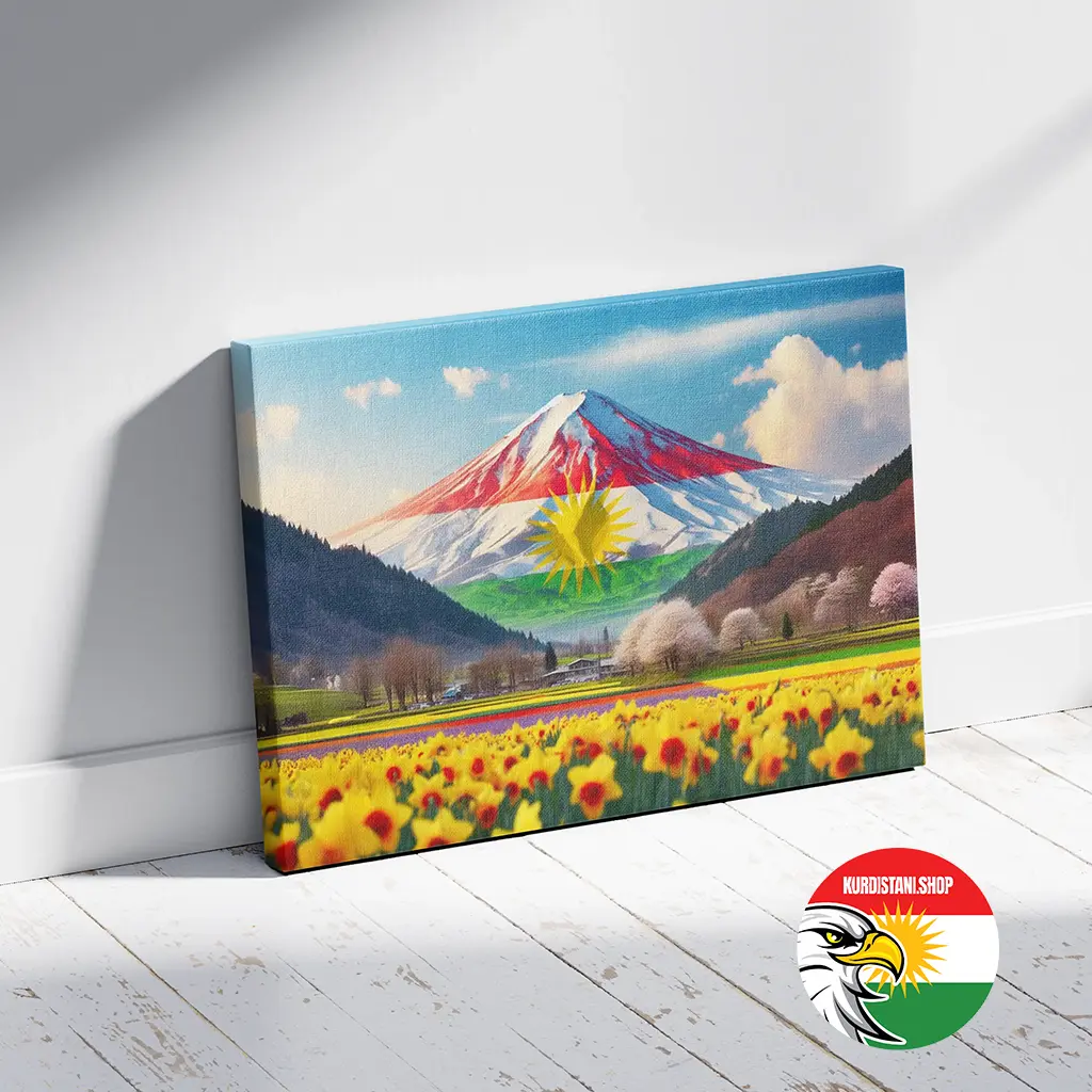 Kurdistan Tablo Kaliteli Kumaş Kanvas Tablo 50*75 cm
