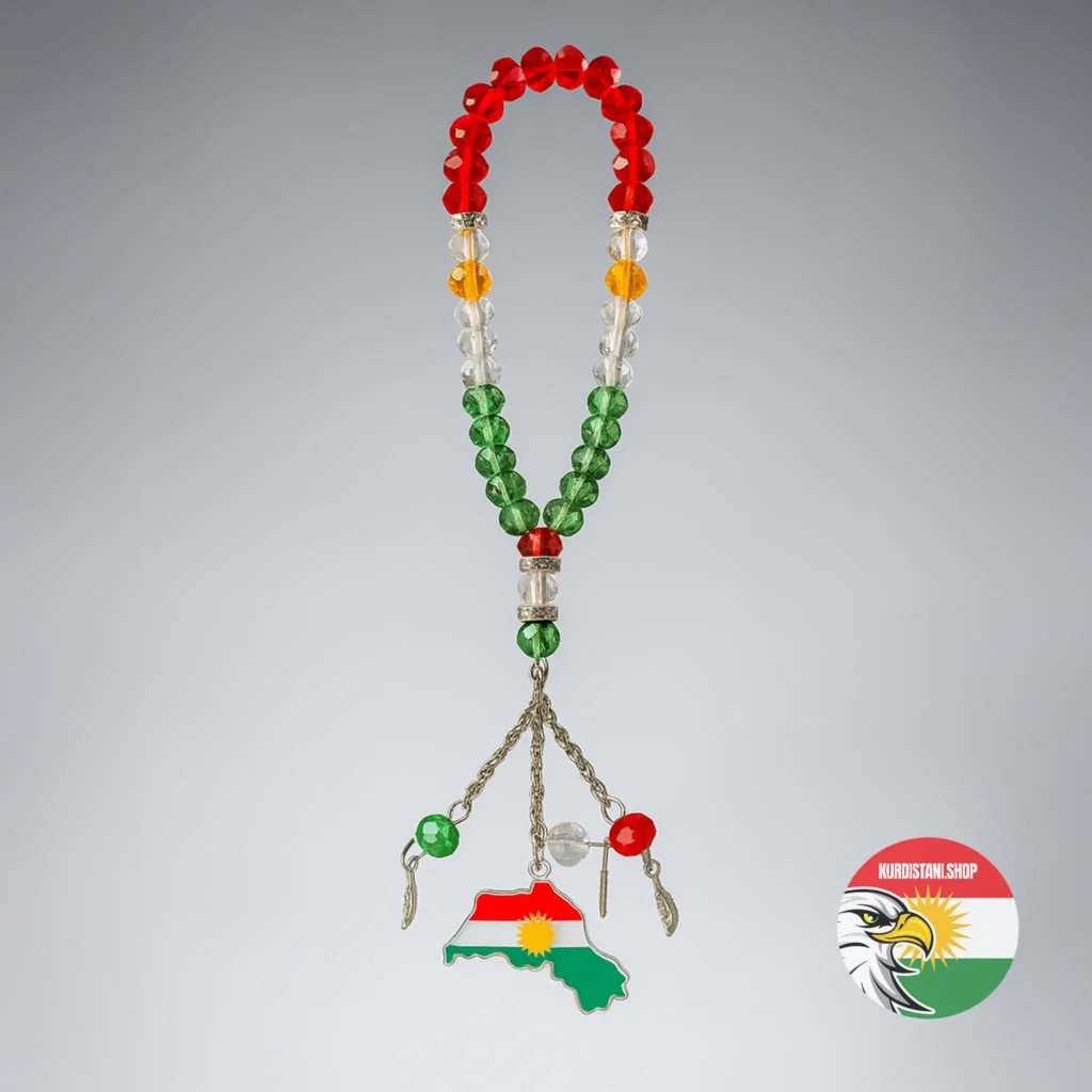 tizbi Kurdistan Haritalı Bayraklı Tesbih