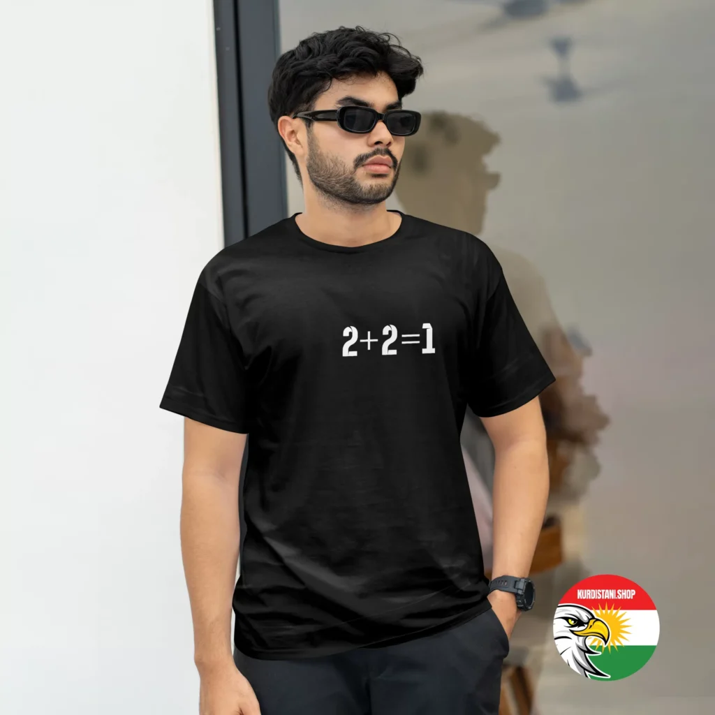 Kaliteli Baskı Kurdistani Tişörtler Siyah Penye Kumaş