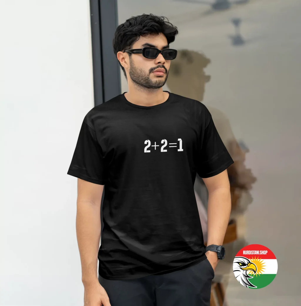 Kaliteli Baskı Kurdistani Tişörtler Siyah Penye Kumaş