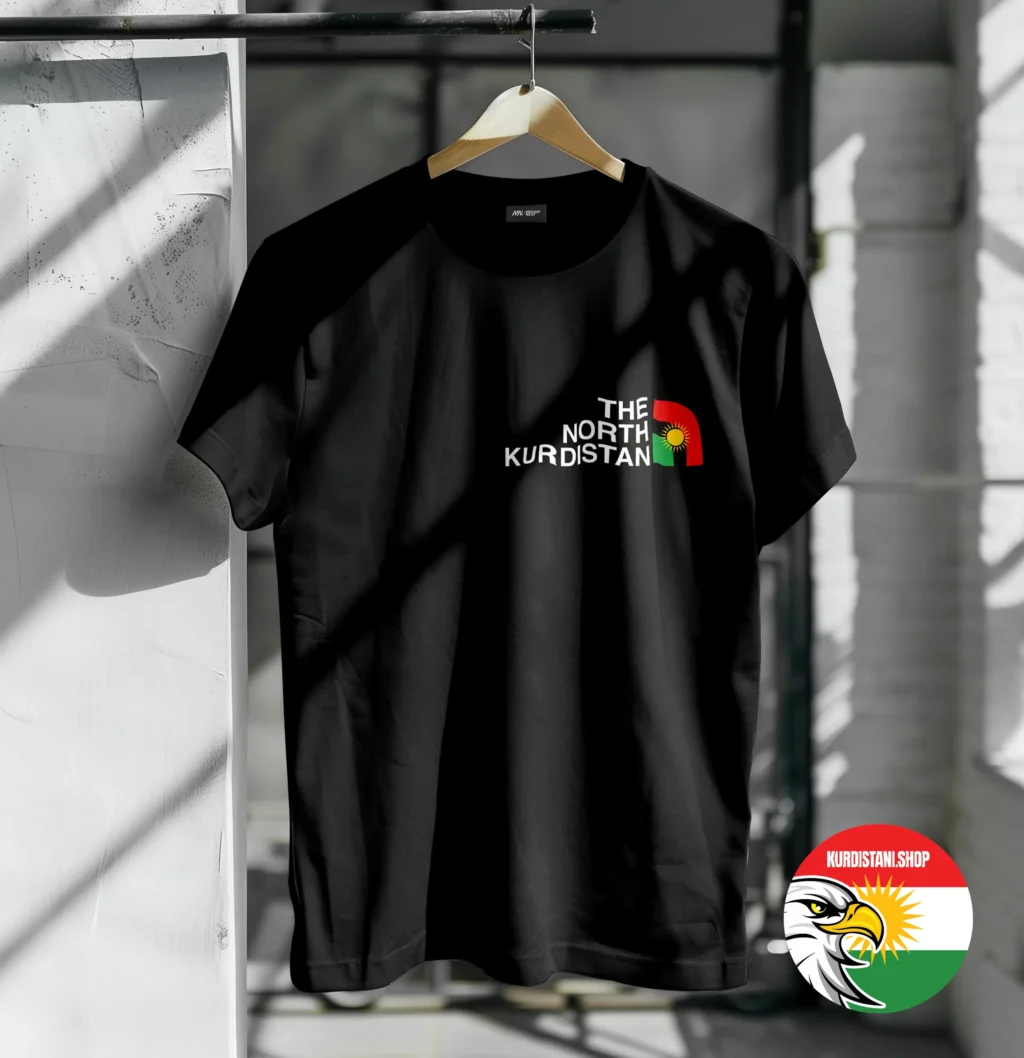 Kaliteli Baskı Kurdistani Tişörtler Siyah Penye Kumaş