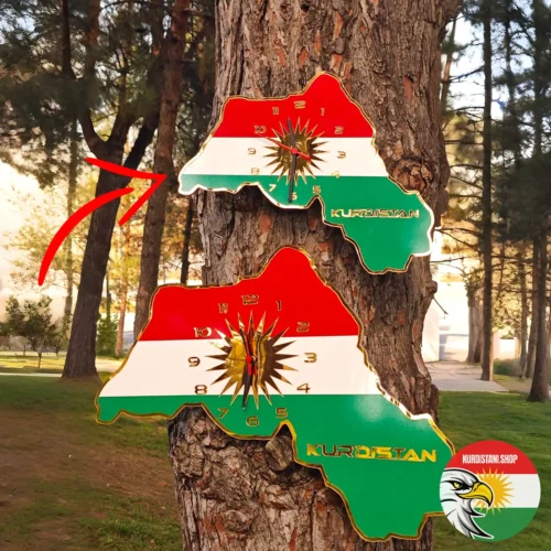 Kürdistan Haritası Duvar Saati Orta Boy | Kurdistan Map wall clock Medium