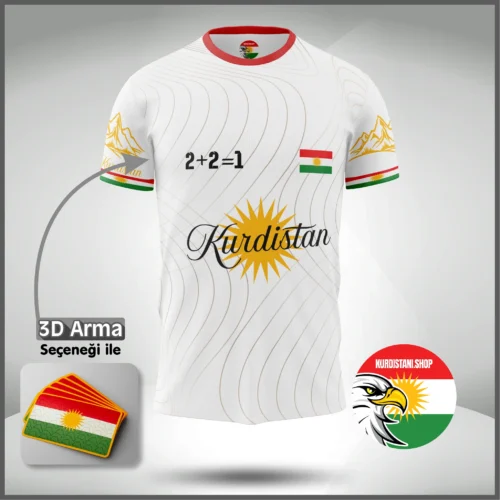 Efsanevi Tasarım Beyaz Kurdistani Shop Forması | 2025 - 2026 Sezonu